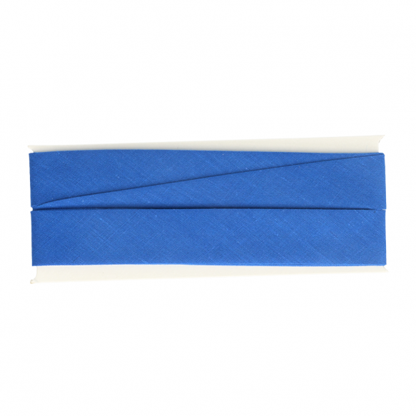 DMC bias tape polycotton blue 40/20mm - card 3 meters