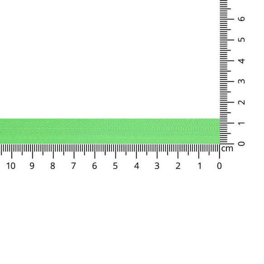 Twill tape for mouth mask bows - green - per meter