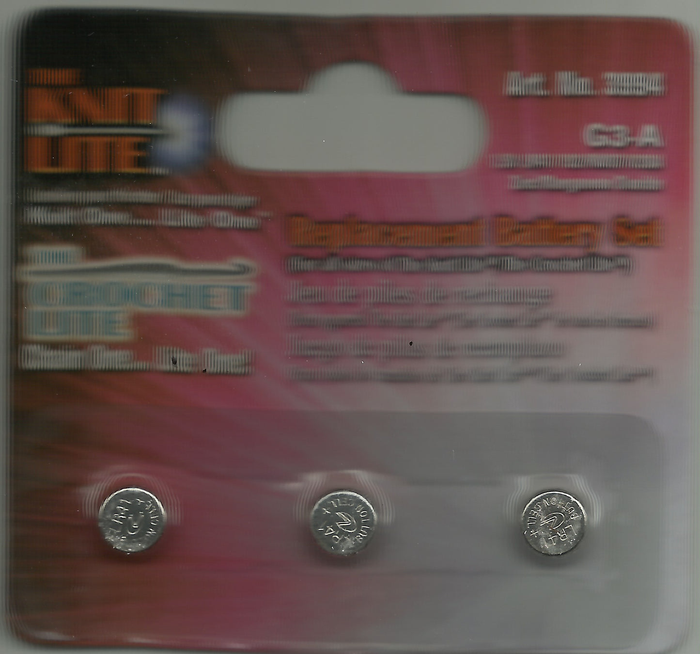 Batteries for crochet hook with light