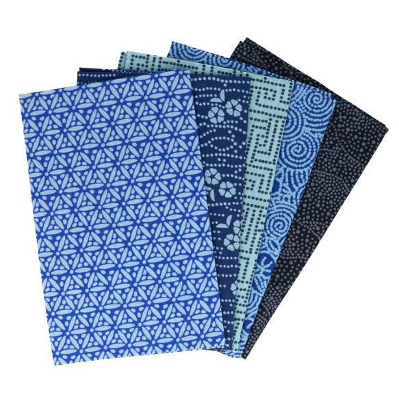 Printed fabric 100% cotton - 5 different pieces of fabric measuring 50 x 57 cm